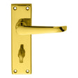 This is an image of Carlisle Brass - Victorian Ascot Lever on WC Backplate - Polished Brass available to order from T.H Wiggans Architectural Ironmongery in Kendal, quick delivery and discounted prices.