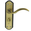 This is an image of Carlisle Brass - Wentworth Lever on WC Backplate - Florentine Bronze available to order from T.H Wiggans Architectural Ironmongery in Kendal, quick delivery and discounted prices.