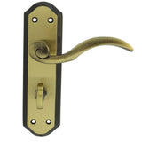 This is an image of Carlisle Brass - Wentworth Lever on WC Backplate - Florentine Bronze available to order from T.H Wiggans Architectural Ironmongery in Kendal, quick delivery and discounted prices.