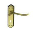 This is an image of Carlisle Brass - Lytham Lever on Lock backplate - Florentine Bronze available to order from T.H Wiggans Architectural Ironmongery in Kendal, quick delivery and discounted prices.