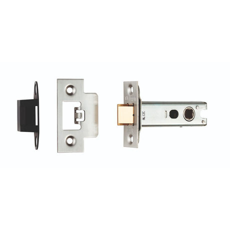 This is an image of a Carlisle Brass - Tubular Latch Heavy Sprung 76mm - Stainless Steel that is availble to order from T.H Wiggans Architectural Ironmongery in Kendal.