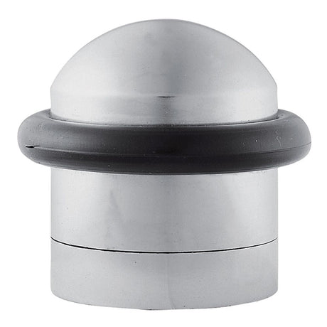 This is an image of Carlisle Brass - Floor Mounted Door Stop - Satin Chrome available to order from T.H Wiggans Architectural Ironmongery in Kendal, quick delivery and discounted prices.