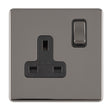 This is an image showing Eurolite Concealed 3mm 1 Gang 13Amp Dp Switched Socket - Black Nickel (With Black Trim) ecbn1sob available to order from T.H. Wiggans Ironmongery in Kendal, quick delivery and discounted prices.
