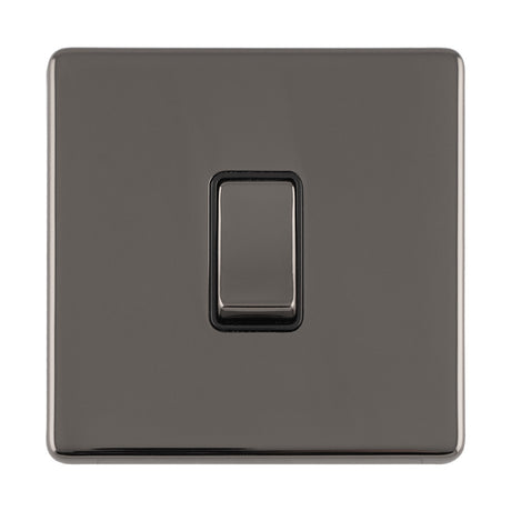This is an image showing Eurolite Concealed 3mm 1 Gang 20Amp Dp Switch & Neon - Black Nickel (With Black Trim) ecbn20adpswb available to order from T.H. Wiggans Ironmongery in Kendal, quick delivery and discounted prices.