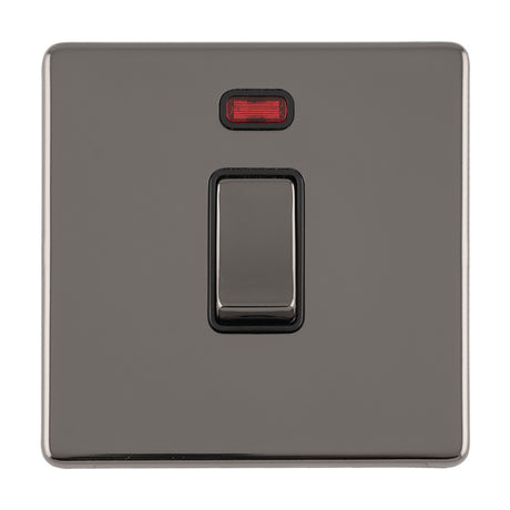This is an image showing Eurolite Concealed 3mm 1 Gang 20Amp Dp Switch - Black Nickel (With Black Trim) ecbn20adpswnb available to order from T.H. Wiggans Ironmongery in Kendal, quick delivery and discounted prices.