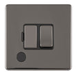 This is an image showing Eurolite Concealed 3mm 13Amp Switched Fuse Spur With Neon - Black Nickel (With Black Trim) ecbnswffob available to order from T.H. Wiggans Ironmongery in Kendal, quick delivery and discounted prices.