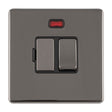 This is an image showing Eurolite Concealed 3mm 13Amp Switched Fuse Spur - Black Nickel (With Black Trim) ecbnswfnb available to order from T.H. Wiggans Ironmongery in Kendal, quick delivery and discounted prices.