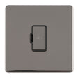 This is an image showing Eurolite Concealed 3mm 13Amp Unswitched Fuse Spur - Black Nickel (With Black Trim) ecbnuswfb available to order from T.H. Wiggans Ironmongery in Kendal, quick delivery and discounted prices.