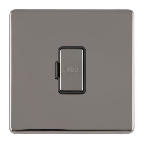 This is an image showing Eurolite Concealed 3mm 13Amp Unswitched Fuse Spur - Black Nickel (With Black Trim) ecbnuswfb available to order from T.H. Wiggans Ironmongery in Kendal, quick delivery and discounted prices.