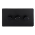 This is an image showing Eurolite 3 Gang Dimmer - Matt Blackecmb3dled available to order from T.H. Wiggans Ironmongery in Kendal, quick delivery and discounted prices.