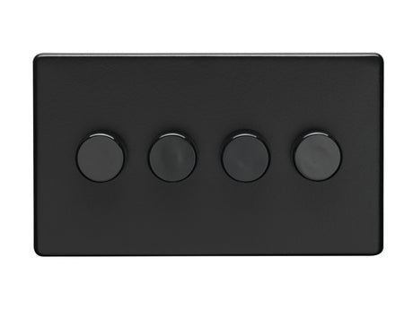 This is an image showing Eurolite 4 Gang Dimmer - Matt Blackecmb4dled available to order from T.H. Wiggans Ironmongery in Kendal, quick delivery and discounted prices.