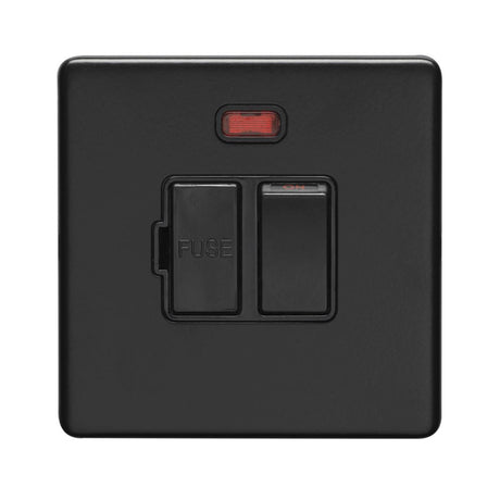 This is an image showing Eurolite Concealed 3mm Switched Fuse Spur - Matt Black (With Black Trim) ecmbswfnb available to order from T.H. Wiggans Ironmongery in Kendal, quick delivery and discounted prices.