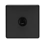 This is an image showing Eurolite 1 Gang 10Amp 2Way Toggle Switch - Matt Blackecmbt1sw available to order from T.H. Wiggans Ironmongery in Kendal, quick delivery and discounted prices.