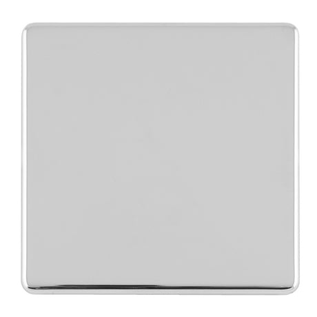 This is an image showing Eurolite Concealed 3mm Single Blank - Polished Chrome (With White Trim) ecpc1b available to order from T.H. Wiggans Ironmongery in Kendal, quick delivery and discounted prices.