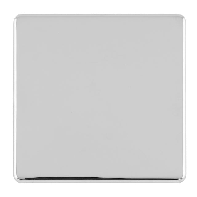 This is an image showing Eurolite Concealed 3mm Single Blank - Polished Chrome (With White Trim) ecpc1b available to order from T.H. Wiggans Ironmongery in Kendal, quick delivery and discounted prices.