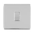 This is an image showing Eurolite Concealed 3mm 1 Gang Intermediate Switch - Polished Chrome (With White Trim) ecpcintw available to order from T.H. Wiggans Ironmongery in Kendal, quick delivery and discounted prices.