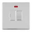This is an image showing Eurolite Concealed 3mm 13Amp Switched Fuse Spur With Neon - Polished Chrome (With White Trim) ecpcswfnw available to order from T.H. Wiggans Ironmongery in Kendal, quick delivery and discounted prices.