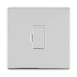 This is an image showing Eurolite Concealed 3mm 13Amp Unswitched Fuse Spur - Polished Chrome (With White Trim) ecpcuswfw available to order from T.H. Wiggans Ironmongery in Kendal, quick delivery and discounted prices.