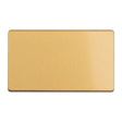 This is an image showing Eurolite Concealed 3mm 2 Gang Double Blank Plate - Satin Brass ecsb2bb available to order from T.H. Wiggans Ironmongery in Kendal, quick delivery and discounted prices.