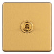 This is an image showing Eurolite Concealed 3mm 1 Gang 2 Way Toggle Switch - Satin Brass ecsbt1sw available to order from T.H. Wiggans Ironmongery in Kendal, quick delivery and discounted prices.