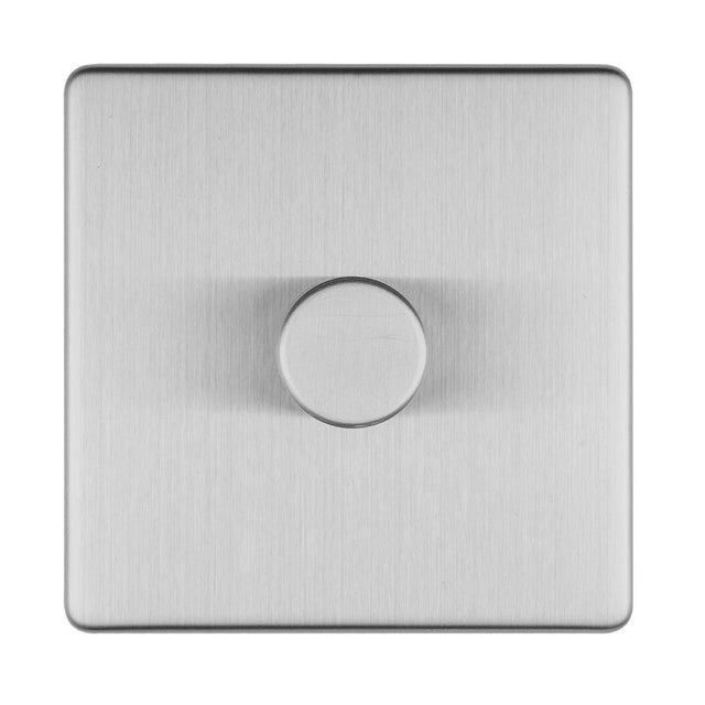 This is an image showing Eurolite Concealed 3mm 1 Gang Led Push On Off 2Way Dimmer - Stainless Steelecss1dled available to order from T.H. Wiggans Ironmongery in Kendal, quick delivery and discounted prices.