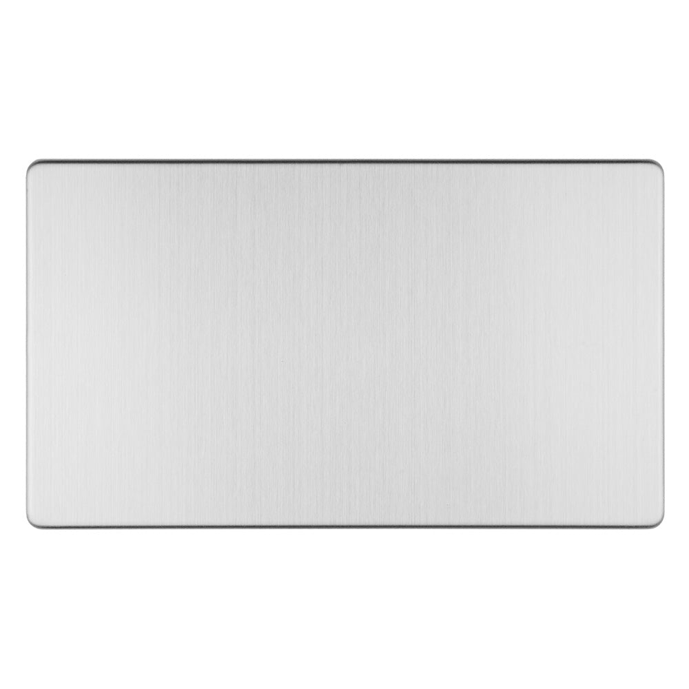 This is an image showing Eurolite Concealed 3mm Double Blank - Stainless Steel (With Brass Trim) ecss2b available to order from T.H. Wiggans Ironmongery in Kendal, quick delivery and discounted prices.