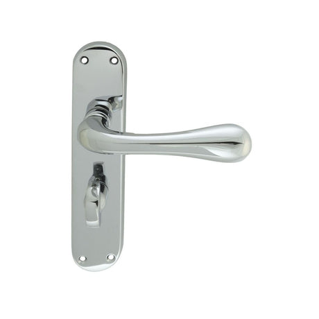 This is an image of Manital - Astro Lever on WC Backplate - Polished Chrome available to order from T.H Wiggans Architectural Ironmongery in Kendal, quick delivery and discounted prices.