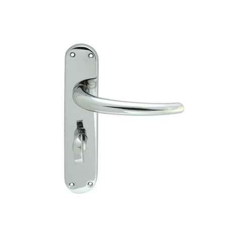 This is an image of Manital - Lilla Lever on WC Backplate - Polished Chrome available to order from T.H Wiggans Architectural Ironmongery in Kendal, quick delivery and discounted prices.