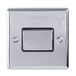 This is an image showing Eurolite Enhance Decorative Fan Switch - Polished Chrome (With Black Trim) enfswpcb available to order from T.H. Wiggans Ironmongery in Kendal, quick delivery and discounted prices.