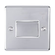 This is an image showing Eurolite Enhance Decorative Fan Switch - Polished Chrome (With White Trim) enfswpcw available to order from T.H. Wiggans Ironmongery in Kendal, quick delivery and discounted prices.