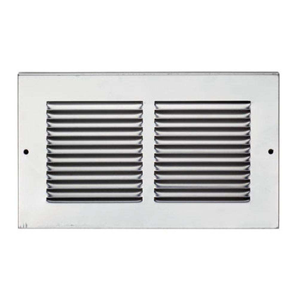 This is an image of a Eurospec - Louvre Grille Face Plate Cover 200 x 197mm - Silver that is availble to order from T.H Wiggans Architectural Ironmongery in Kendal in Kendal.