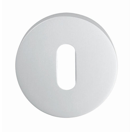 This is an image of Eurospec - Lock Escutcheon - Satin Anodised Aluminium available to order from T.H Wiggans Architectural Ironmongery in Kendal, quick delivery and discounted prices.