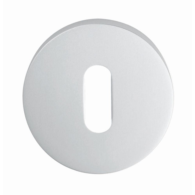 This is an image of Eurospec - Lock Escutcheon - Satin Anodised Aluminium available to order from T.H Wiggans Architectural Ironmongery in Kendal, quick delivery and discounted prices.