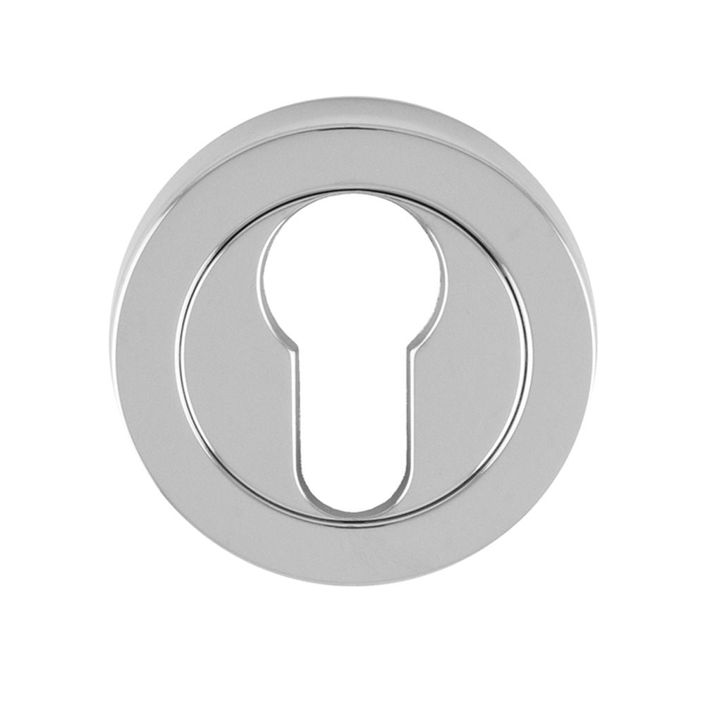 This is an image of Carlisle Brass - Euro Escutcheon - Polished Chrome available to order from T.H Wiggans Architectural Ironmongery in Kendal, quick delivery and discounted prices.