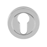 This is an image of Carlisle Brass - Euro Escutcheon - Polished Chrome available to order from T.H Wiggans Architectural Ironmongery in Kendal, quick delivery and discounted prices.