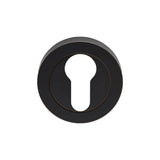 This is an image of Carlisle Brass - Euro Escutcheon - Matt Black available to order from T.H Wiggans Architectural Ironmongery in Kendal, quick delivery and discounted prices.