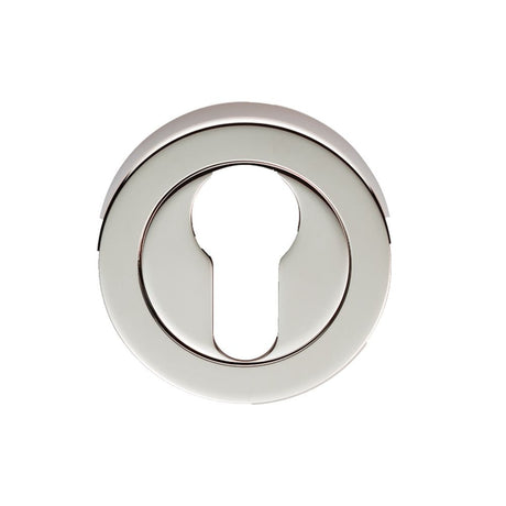 This is an image of Carlisle Brass - Euro Escutcheon - Polished Nickel available to order from T.H Wiggans Architectural Ironmongery in Kendal, quick delivery and discounted prices.
