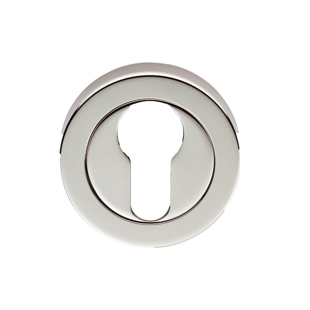 This is an image of Carlisle Brass - Euro Escutcheon - Polished Nickel available to order from T.H Wiggans Architectural Ironmongery in Kendal, quick delivery and discounted prices.