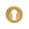 This is an image of Carlisle Brass - Euro Escutcheon - Satin Brass available to order from T.H Wiggans Architectural Ironmongery in Kendal, quick delivery and discounted prices.