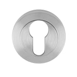 This is an image of Carlisle Brass - Euro Escutcheon - Satin Chrome available to order from T.H Wiggans Architectural Ironmongery in Kendal, quick delivery and discounted prices.