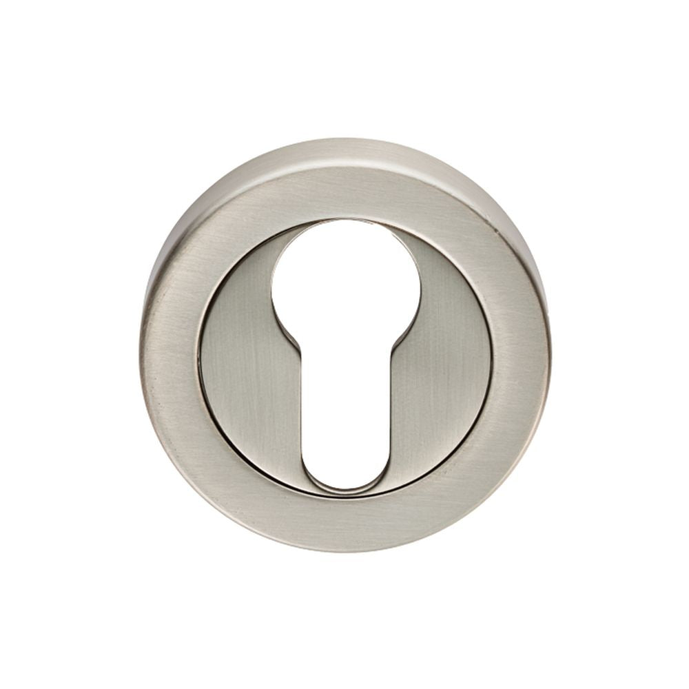 This is an image of Carlisle Brass - Euro Escutcheon - Satin Nickel available to order from T.H Wiggans Architectural Ironmongery in Kendal, quick delivery and discounted prices.