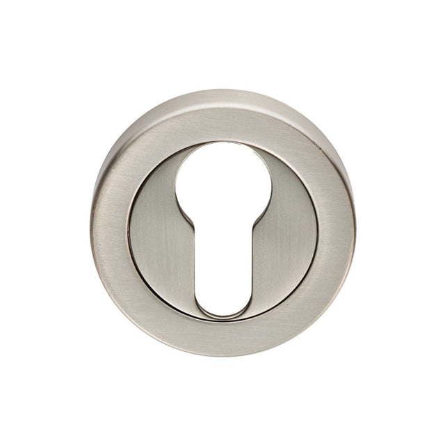 This is an image of Carlisle Brass - Euro Escutcheon - Satin Nickel available to order from T.H Wiggans Architectural Ironmongery in Kendal, quick delivery and discounted prices.