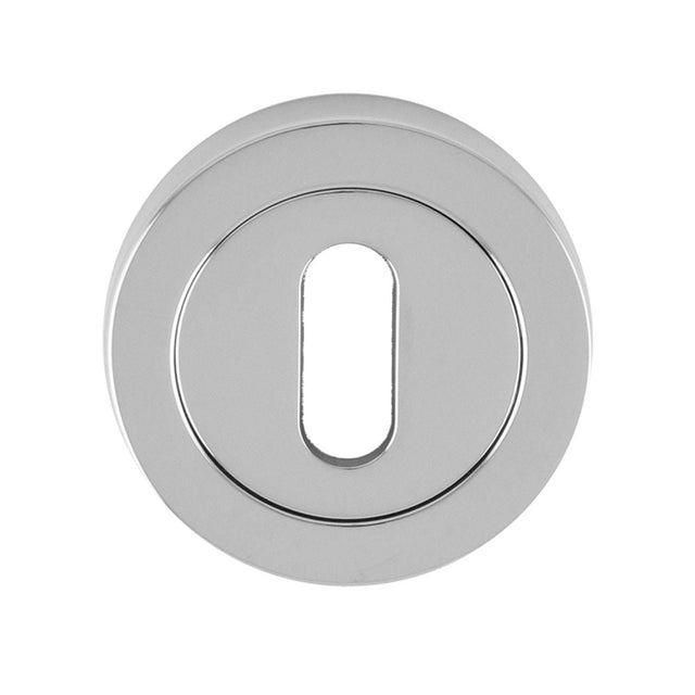 This is an image of Carlisle Brass - Lock Escutcheon - Polished Chrome available to order from T.H Wiggans Architectural Ironmongery in Kendal, quick delivery and discounted prices.