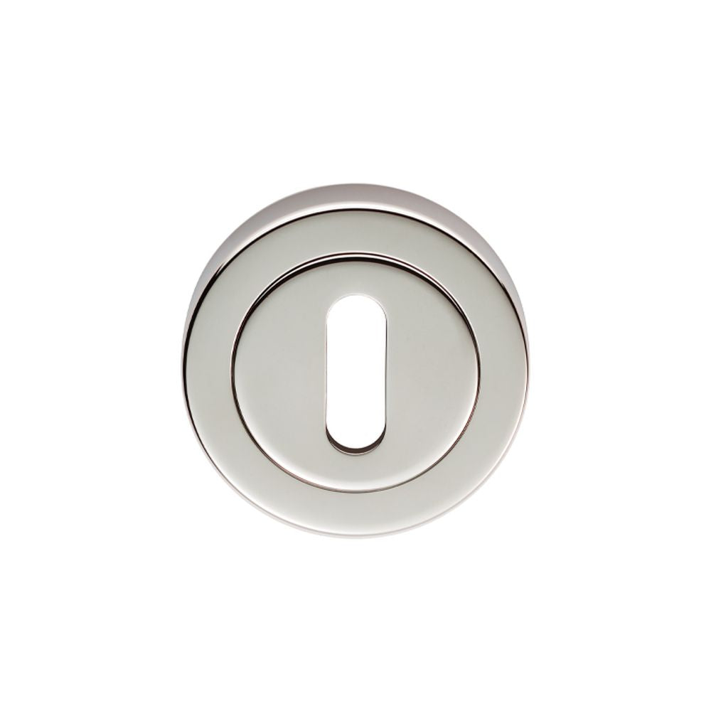 This is an image of Carlisle Brass - Lock Escutcheon - Polished Nickel available to order from T.H Wiggans Architectural Ironmongery in Kendal, quick delivery and discounted prices.