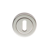 This is an image of Carlisle Brass - Lock Escutcheon - Polished Nickel available to order from T.H Wiggans Architectural Ironmongery in Kendal, quick delivery and discounted prices.