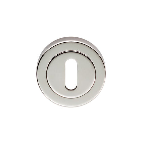 This is an image of Carlisle Brass - Lock Escutcheon - Polished Nickel available to order from T.H Wiggans Architectural Ironmongery in Kendal, quick delivery and discounted prices.