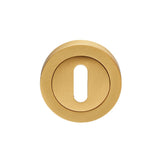 This is an image of Carlisle Brass - Lock Escutcheon - Satin Brass available to order from T.H Wiggans Architectural Ironmongery in Kendal, quick delivery and discounted prices.
