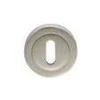 This is an image of Carlisle Brass - Lock Escutcheon - Satin Nickel available to order from T.H Wiggans Architectural Ironmongery in Kendal, quick delivery and discounted prices.