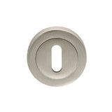 This is an image of Carlisle Brass - Lock Escutcheon - Satin Nickel available to order from T.H Wiggans Architectural Ironmongery in Kendal, quick delivery and discounted prices.