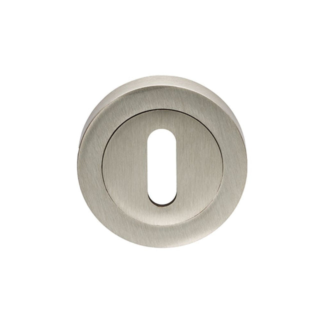 This is an image of Carlisle Brass - Lock Escutcheon - Satin Nickel available to order from T.H Wiggans Architectural Ironmongery in Kendal, quick delivery and discounted prices.